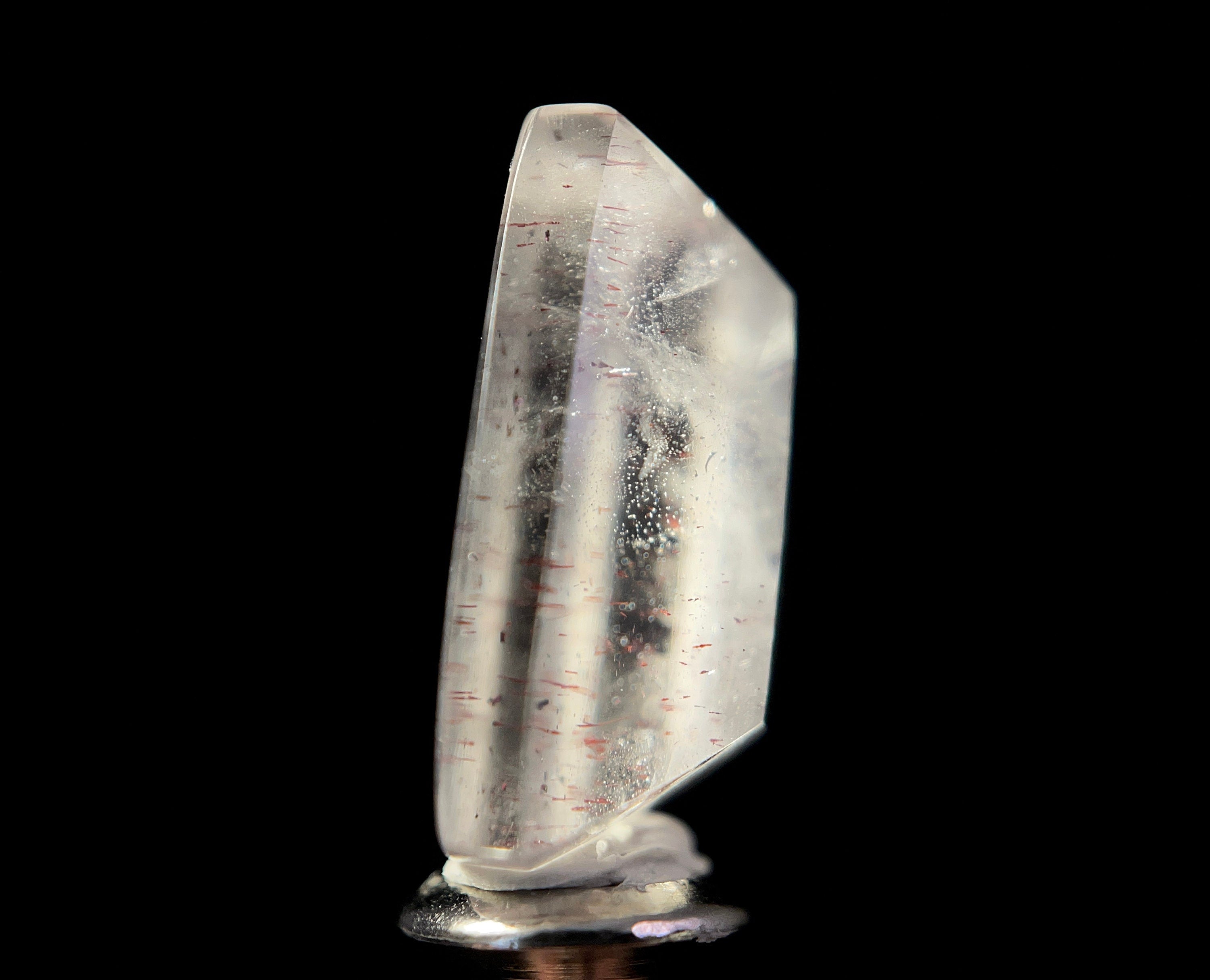 Natural Pink Fire Quartz Crystal Rectangle - Covellite Gemstone for Jewelry Making (50885) - Healing Stones, DIY Crafts, Meditation & Home Decor