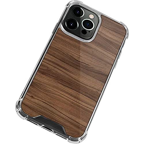 Skinit Clear Phone Case for iPhone 13 Pro Max - Natural Walnut Wood Design, Slim Protective Cover | Perfect for Everyday Use, Work & Travel