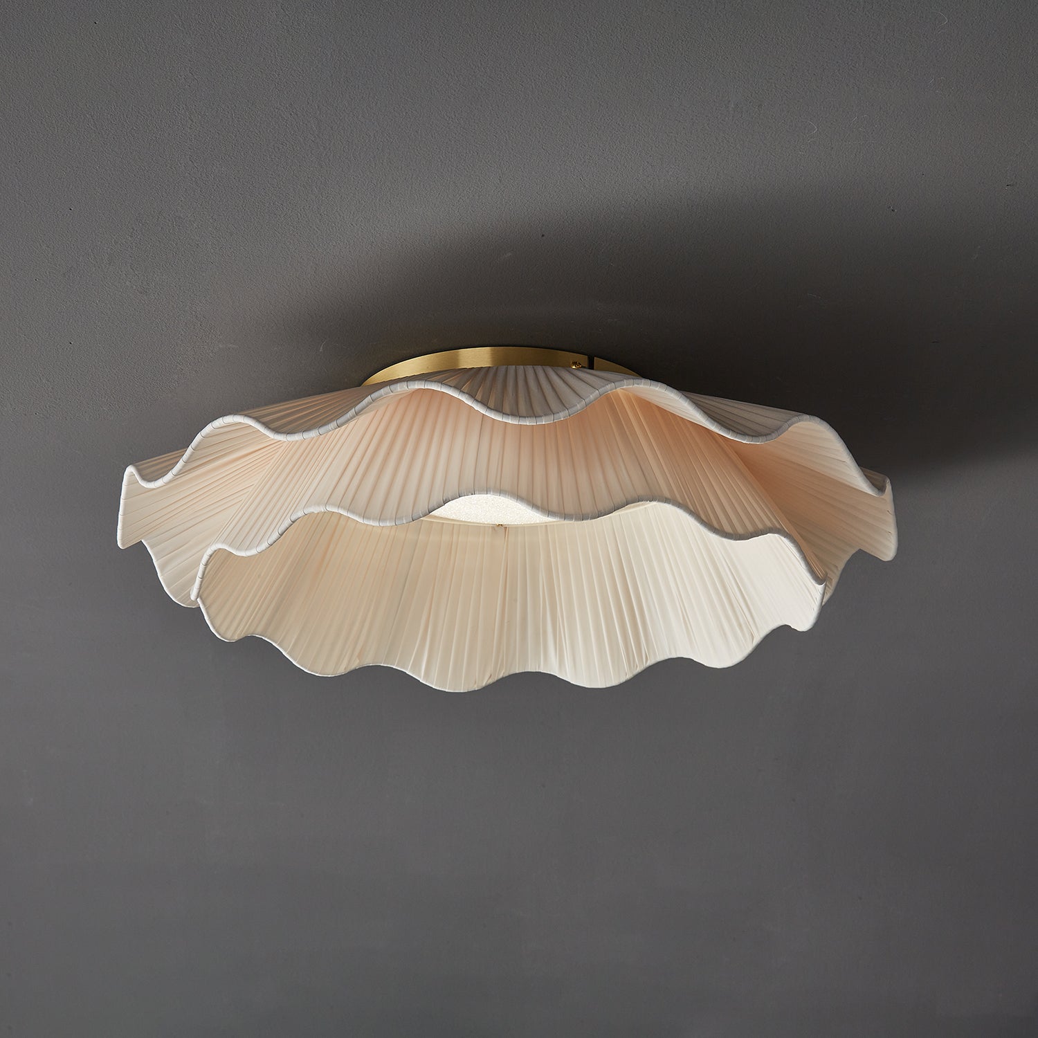 Arwen Fabric Wave Ceiling Lamp - Modern Boho Pendant Light for Living Room, Bedroom, Dining Room & Nursery - Soft Ambient Lighting for Home Decor