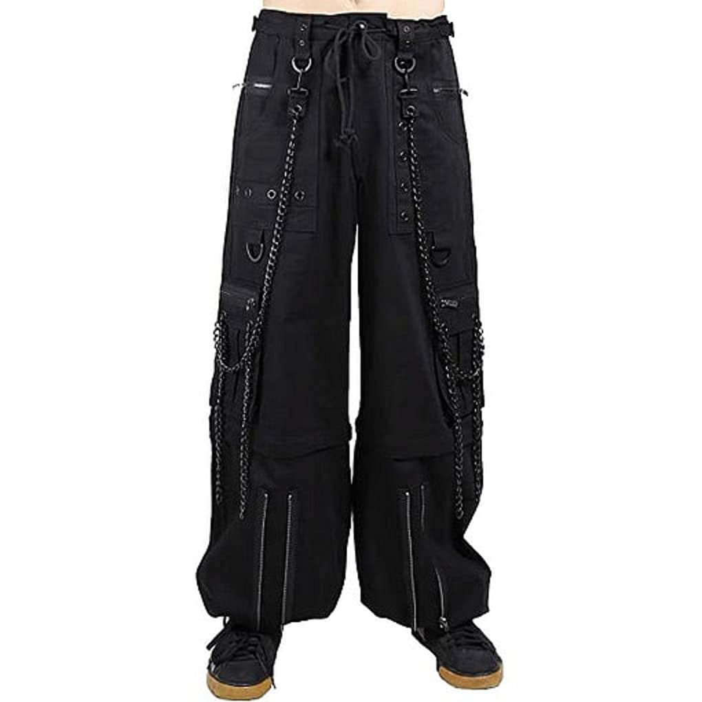 Premium Gothic Bondage Rocker Pants for Men - Punk Rock Emo Trouser Shorts | Alternative Fashion | Perfect for Concerts, Halloween & Gothic Events (USA)