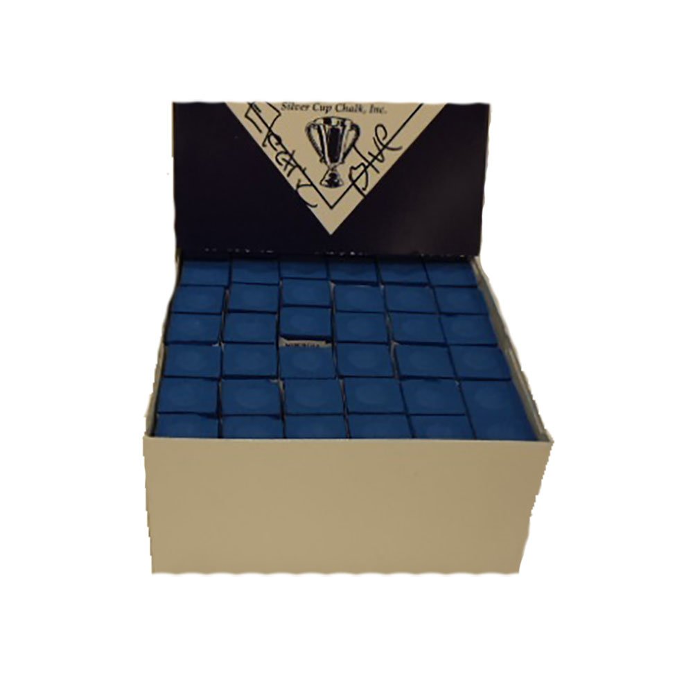 Premium Silver Cup Pool Chalk - Electric Blue (12 Dozen) - Professional Billiard Accessories for Pool Halls & Home Game Rooms