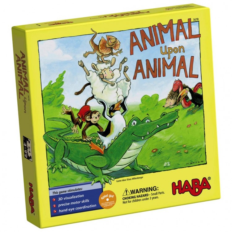 Animal Upon Animal Stacking Game - Fun Wooden Balancing Toy for Kids & Family Game Night - Perfect for Preschool Learning & Party Entertainment