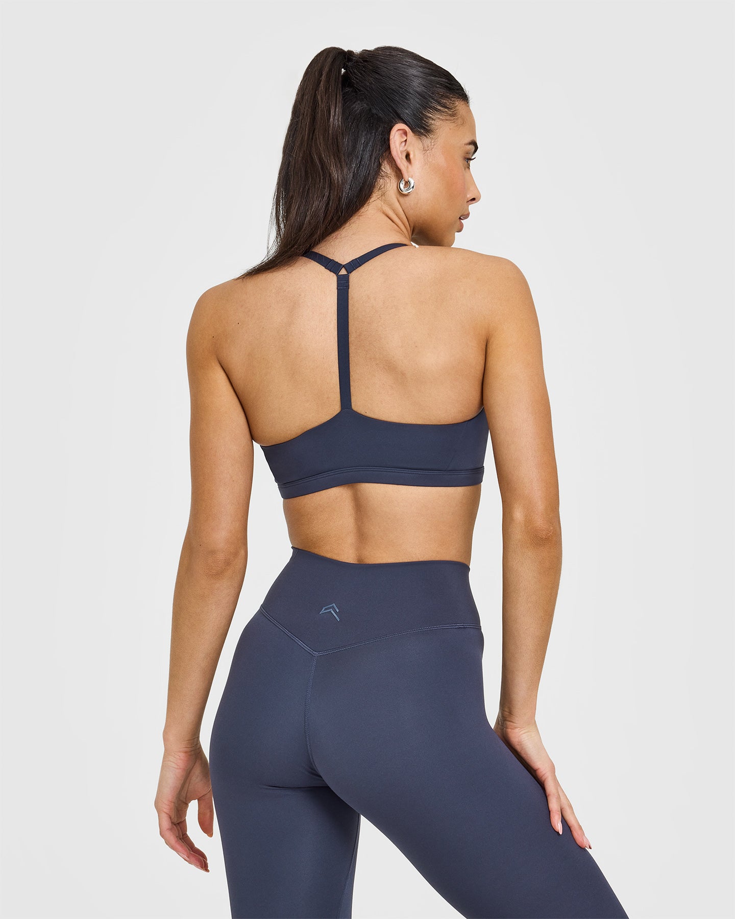 Timeless Square Neck Sports Bra for Women - True Blue - High Support Workout Top for Yoga, Running & Gym