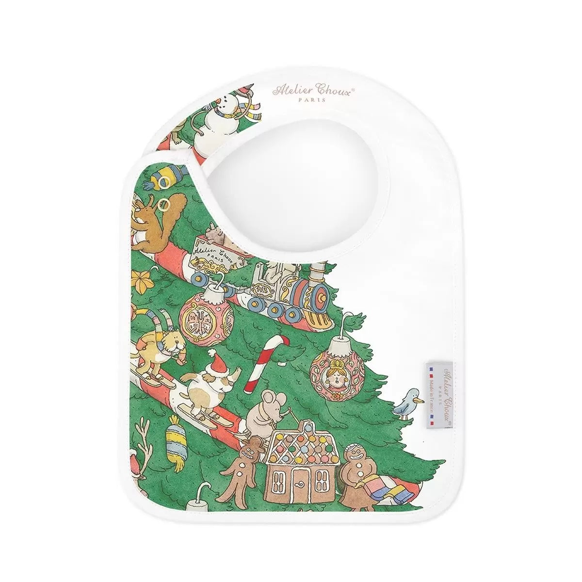 Atelier Choux Satin Bib - Premium Baby Drool Bibs for Christmas Gifts | Soft & Absorbent for Newborns & Toddlers | Perfect for Holiday Photos & Special Occasions