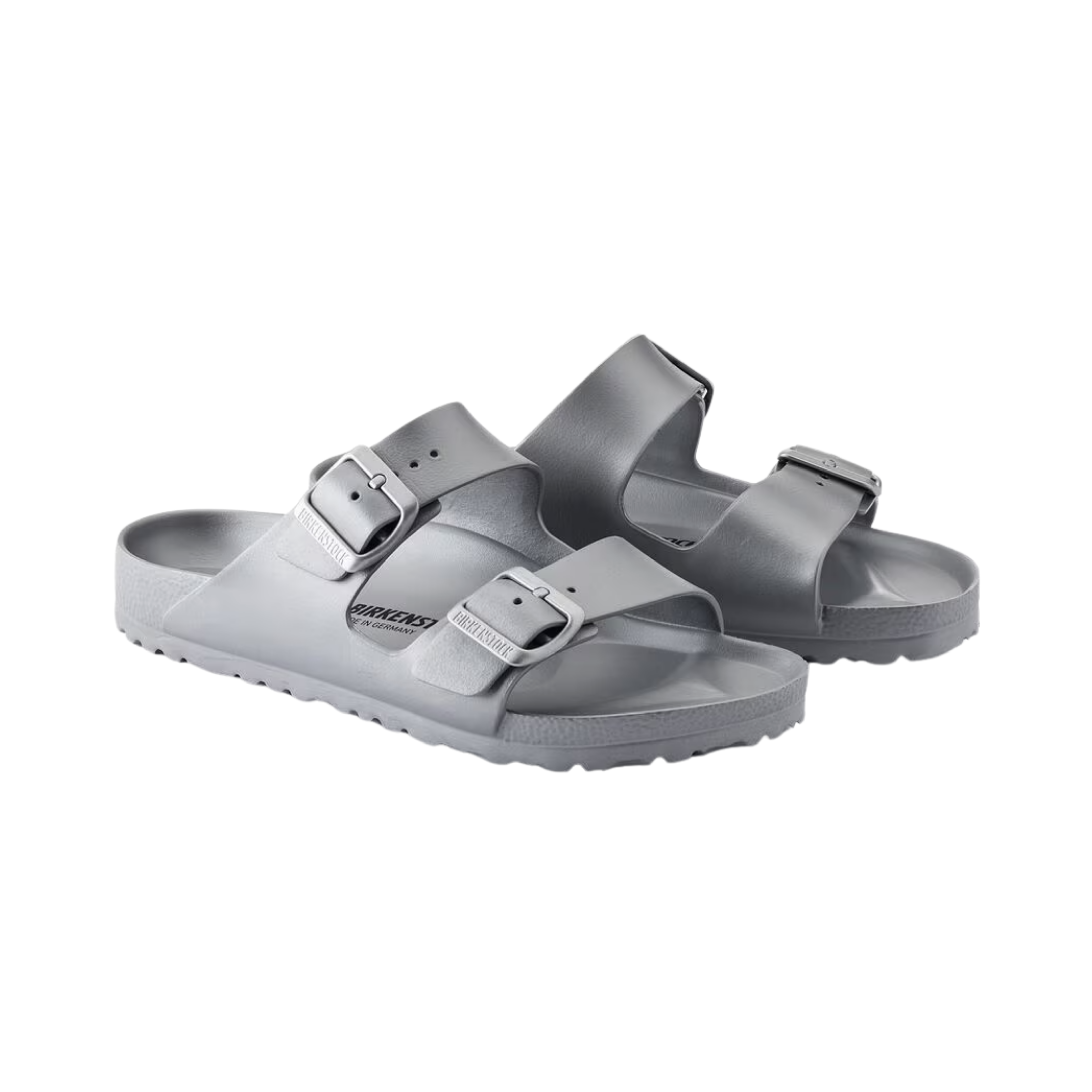 Arizona Essentials Men's Comfortable EVA Sandals in Metallic Silver - Perfect for Beach, Pool, and Casual Summer Wear