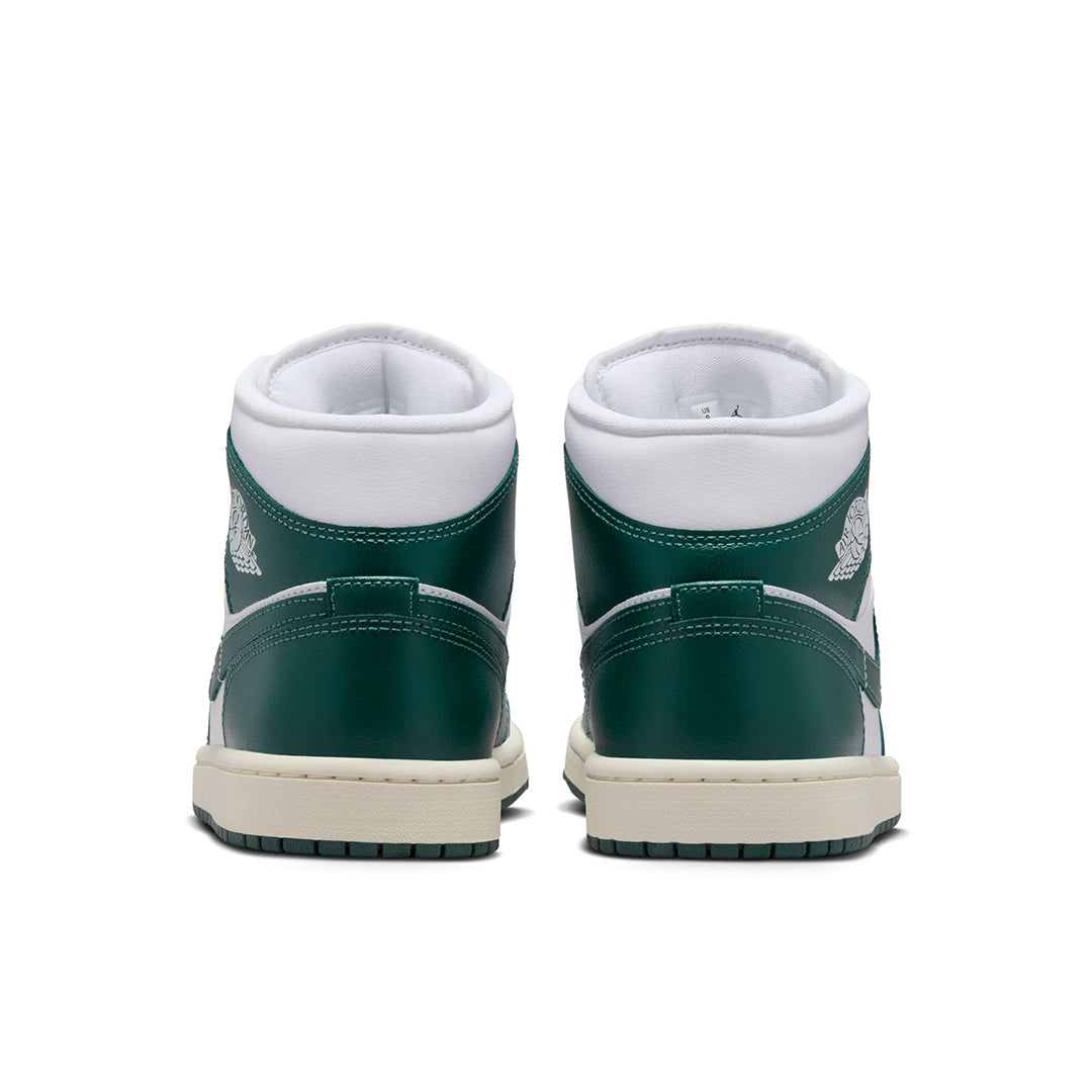 Women's Air Jordan 1 Mid Sneakers - Oxidized Green Basketball Shoes for Women | Casual Streetwear & Gym Workout Fashion