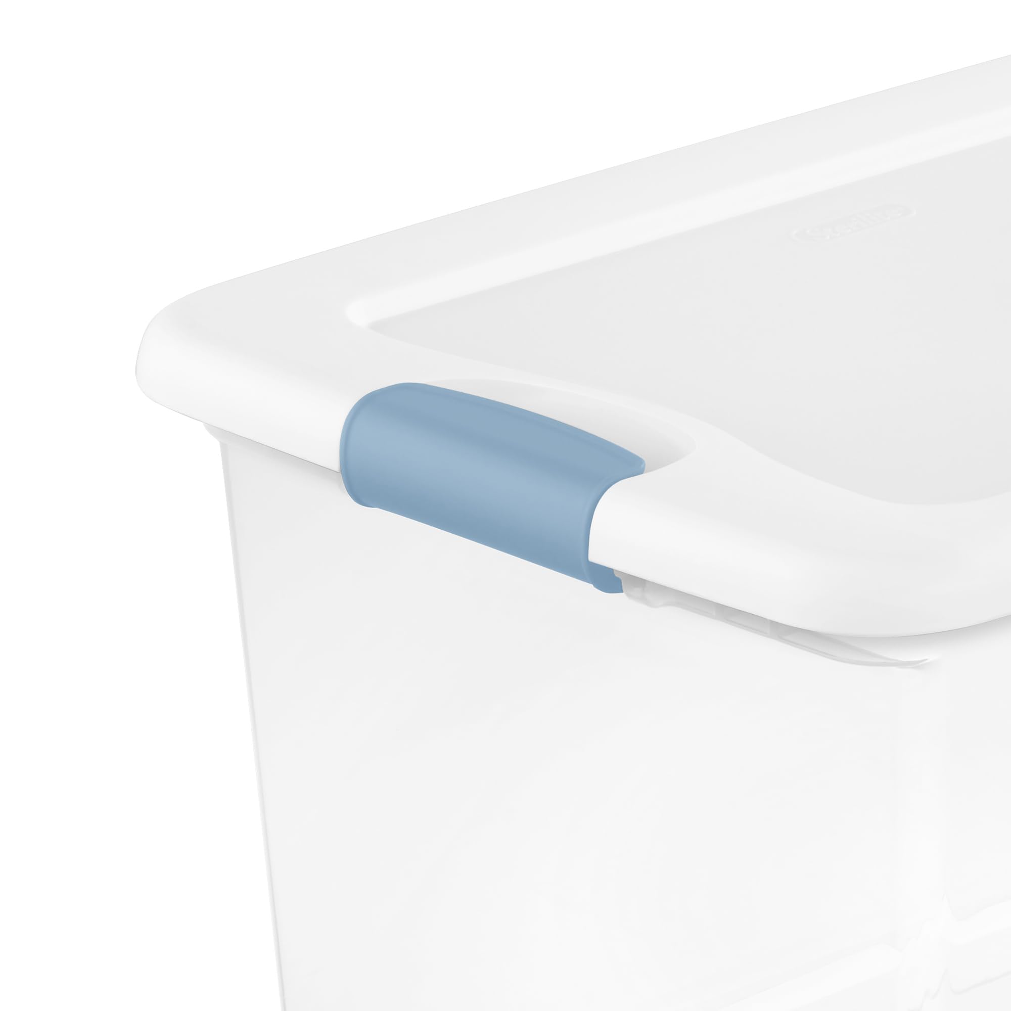 Sterilite 16-Pack 106 Quart Clear Plastic Stackable Storage Bins with Secure Latching Lids - Perfect for Home Organization, Garage Storage, and Moving Supplies