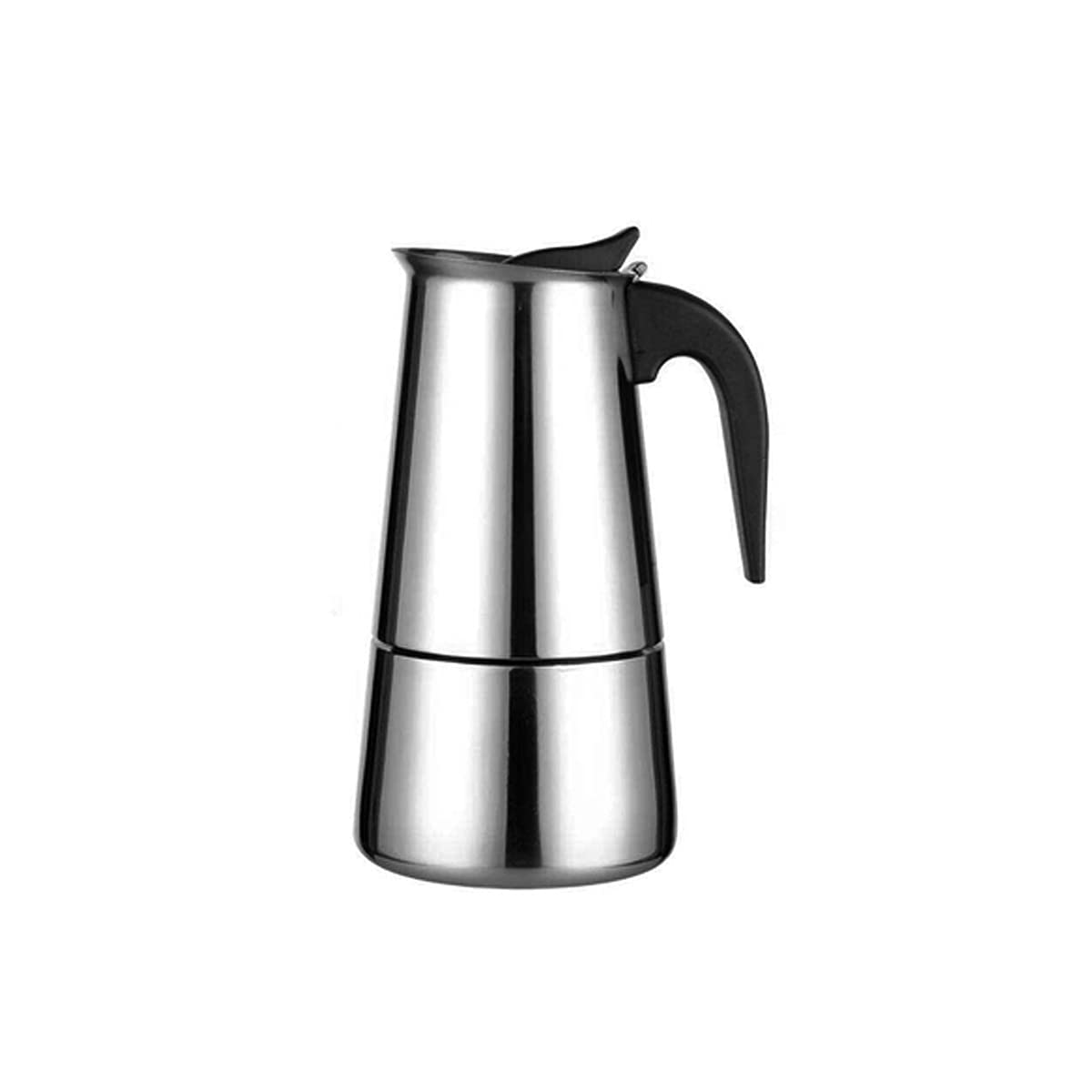 Premium Stainless Steel Stovetop Espresso Maker - 300ml/6 Cup Moka Pot for Rich Italian Coffee | Perfect for Home, Office & Camping Use