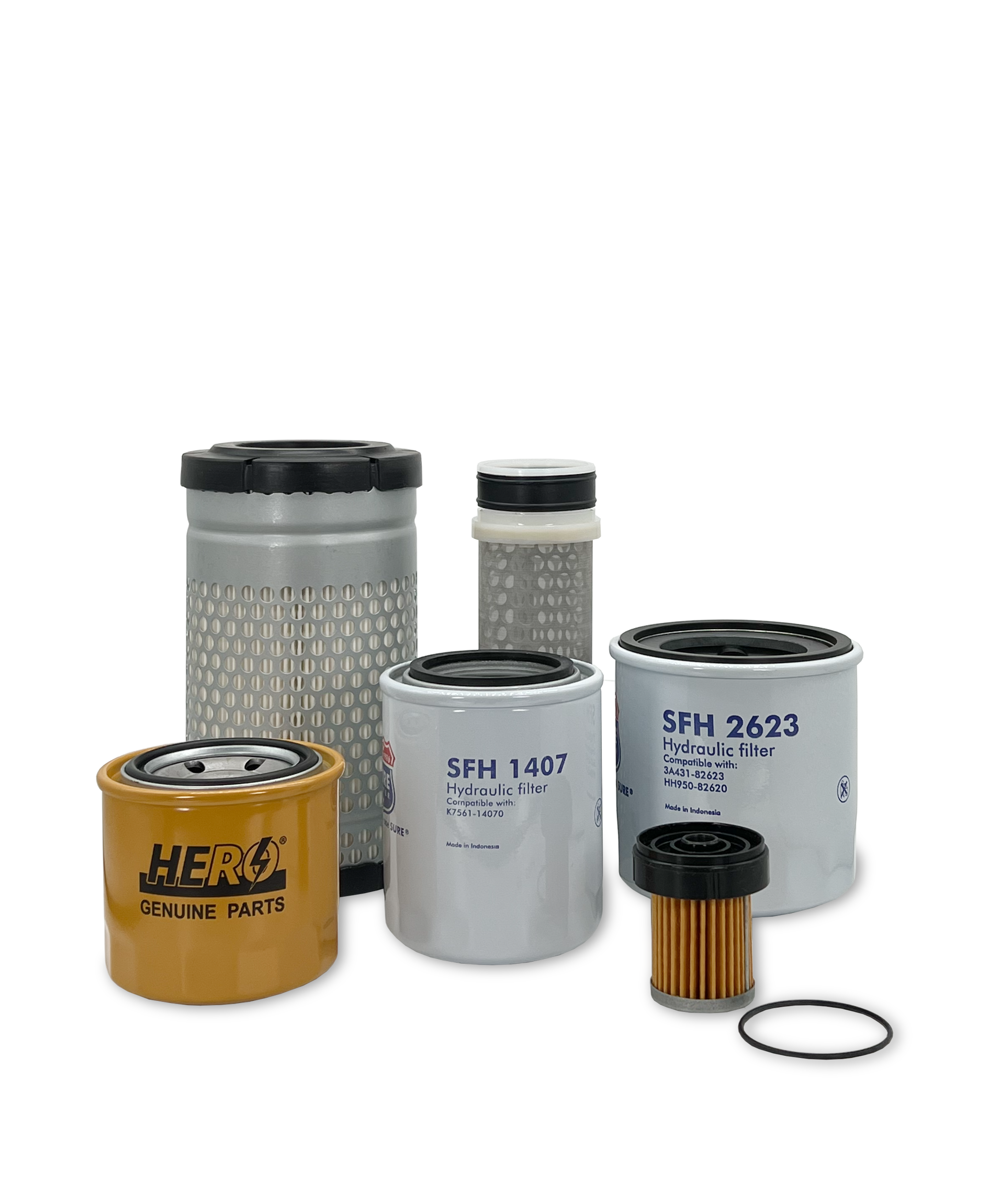 HERO® Maintenance Filter Kit for Kubota RTV X1120 Utility Vehicle - Air Oil Fuel Filters Replacement - Perfect for Off-Road Farm & Construction Use