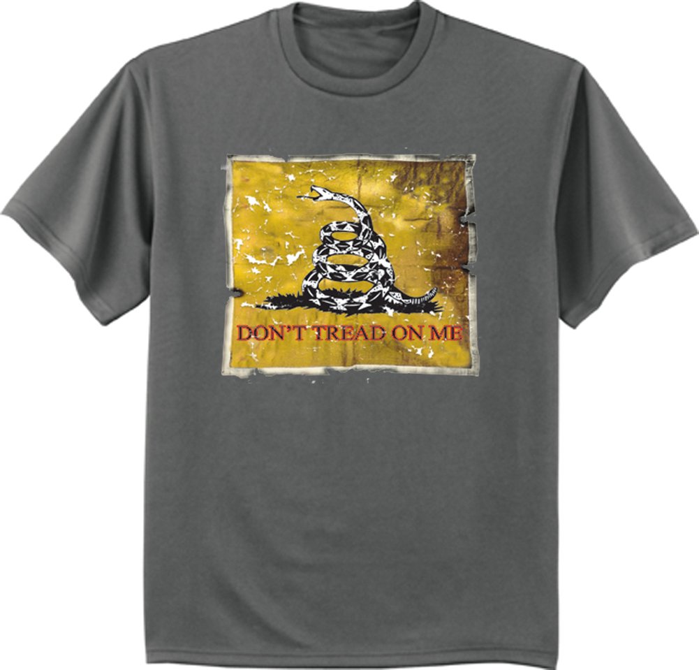 Big and Tall Don't Tread on Me Graphic T-Shirt - Patriotic American Flag Design for Men - Casual Wear, Outdoor Activities & Political Events