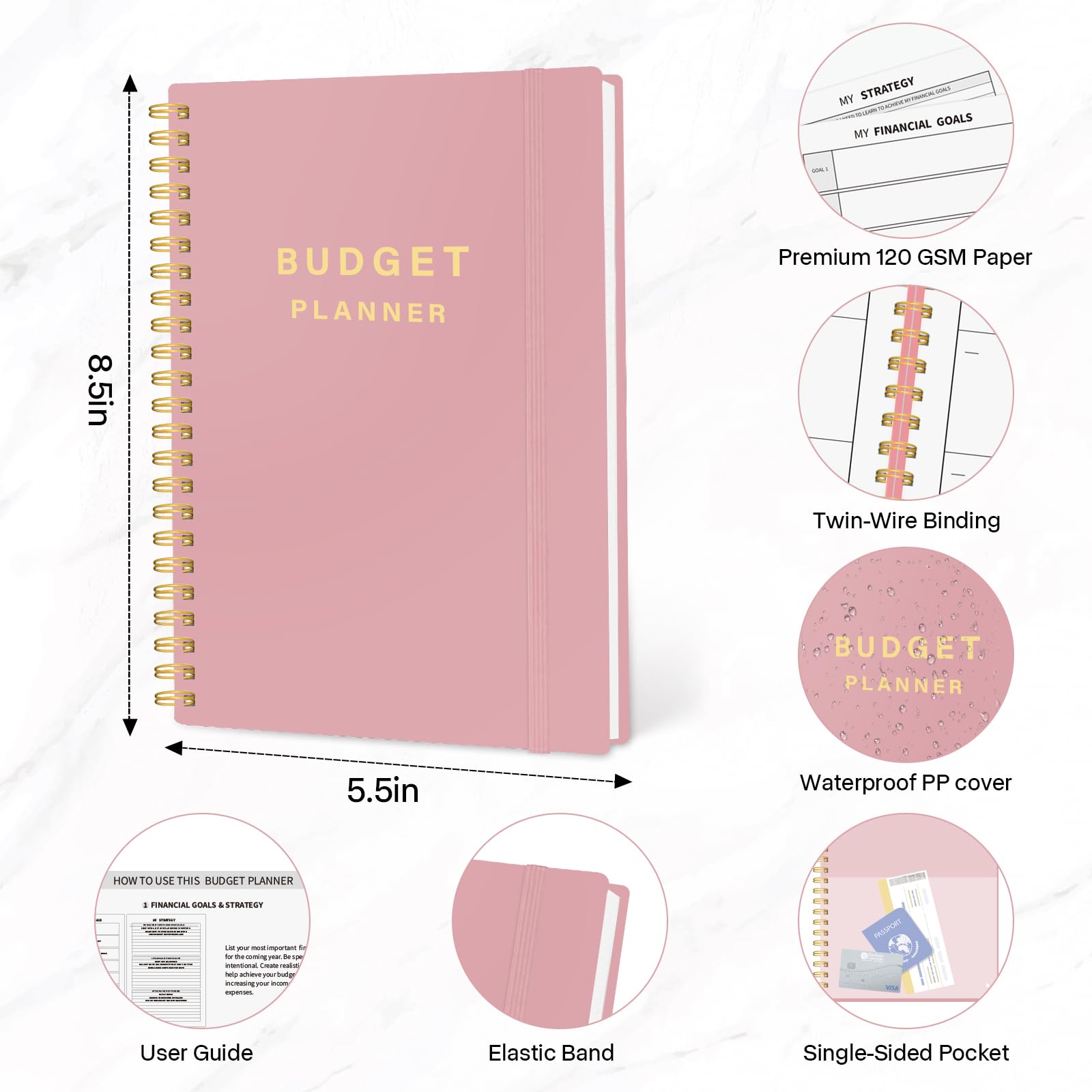 2025 Budget Planner - Expense Tracker & Savings Goals for Personal Finance