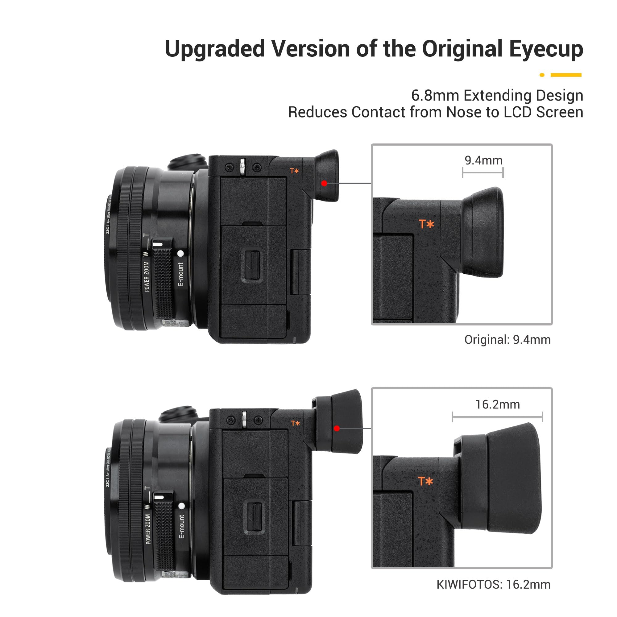 FDA-EP20 Replacement Eyecup for Sony A6700 Camera (ILCE-6700) - Extended Comfort Eyepiece Viewfinder Accessory - Perfect for Outdoor Photography & Travel Shooting