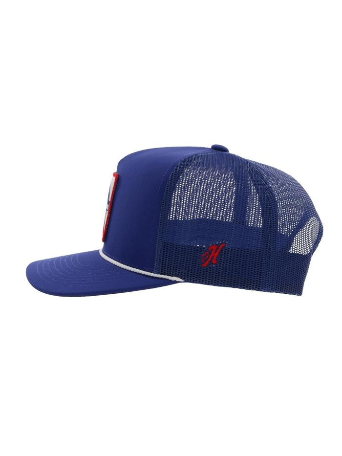 Hooey 2274T BL PABST BLUE RIBBON High Profile Snapback Hat - Blue Adjustable Baseball Cap for Men & Women - Perfect for Sports, Casual Wear & Outdoor Activities