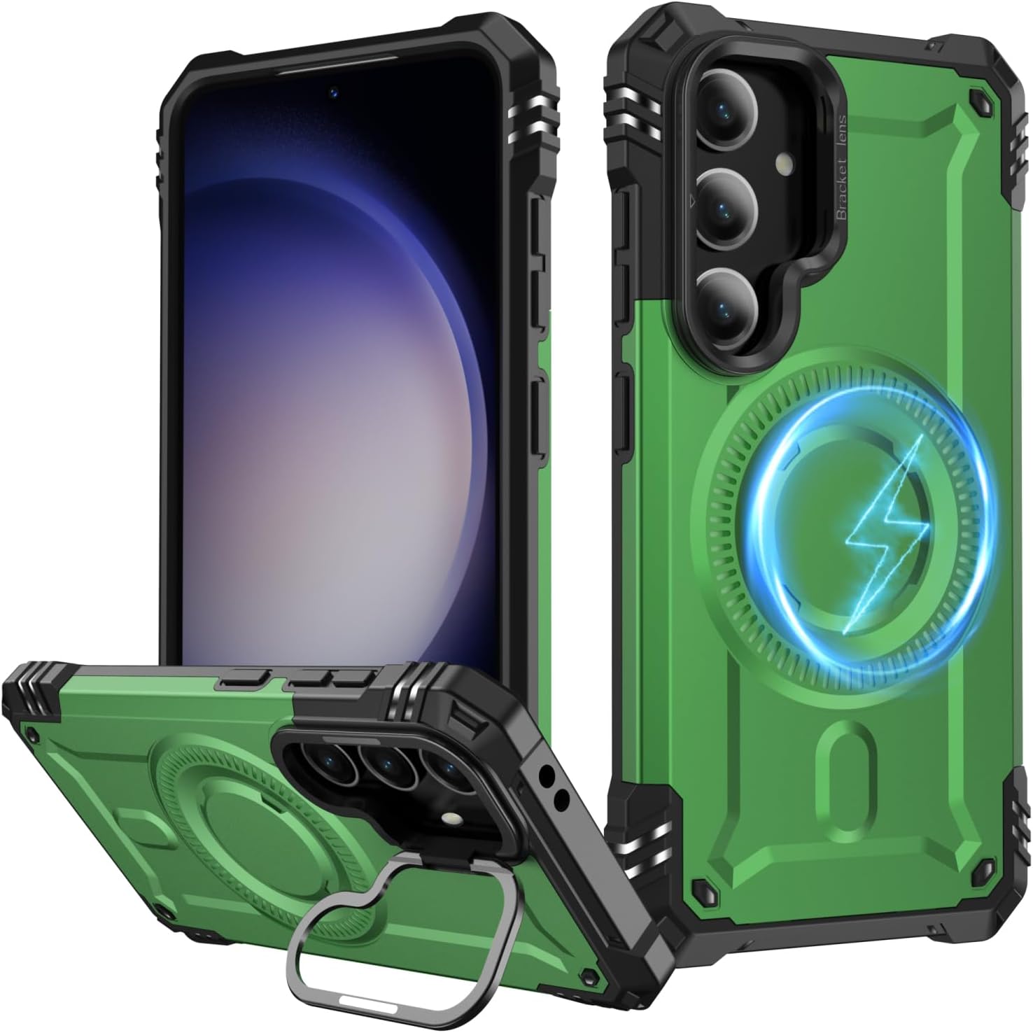 Samsung Galaxy S25 Plus Rugged Military Grade Shockproof Case - Heavy Duty Protection for Outdoor, Work & Extreme Sports (Black)
