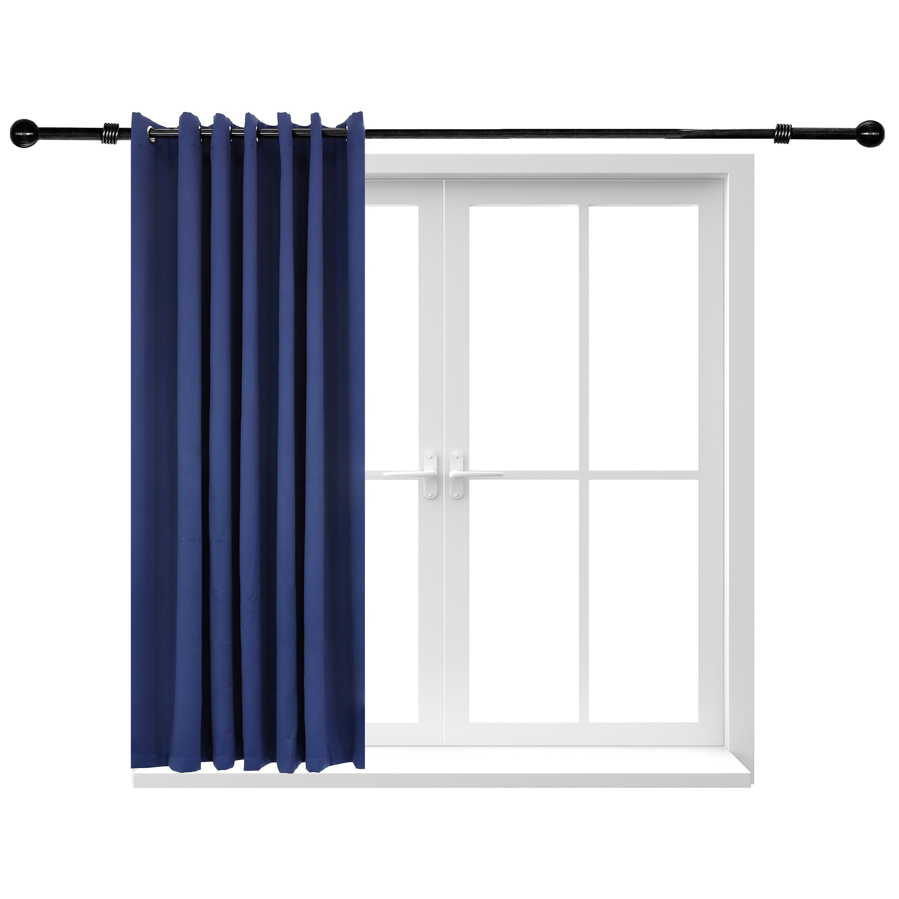 Blackout Curtain Panels with Grommet Top for Bedroom & Living Room - Sun Blocking Thermal Insulated Drapes by Sunnydaze Outdoor - Perfect for Home, Office, and Nursery