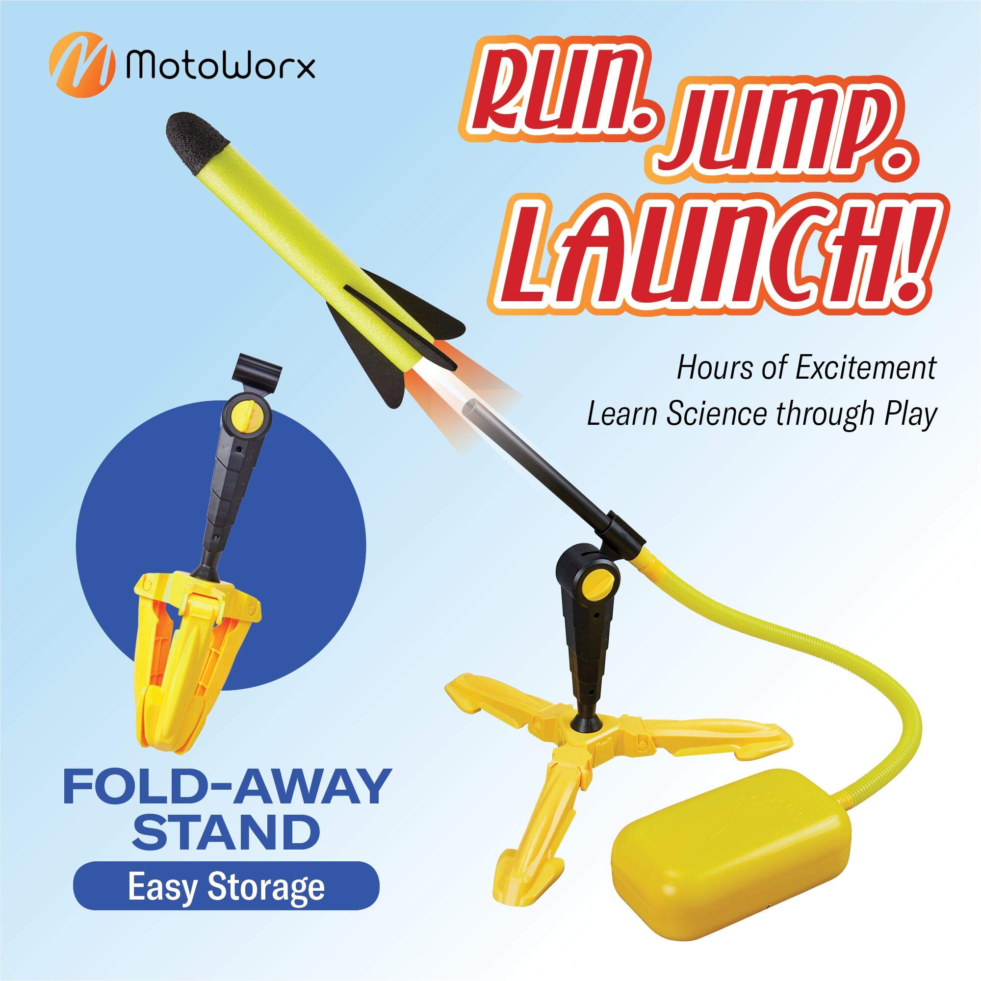 Best Kids Toy Rocket Launcher Set - Shoots Up to 100 Feet with 6 Colorful Foam Rockets & Durable Launch Pad - Outdoor STEM Toy for Boys & Girls Ages 3+ - Perfect for Backyard Play, Birthday Gifts & Science Learning Activities