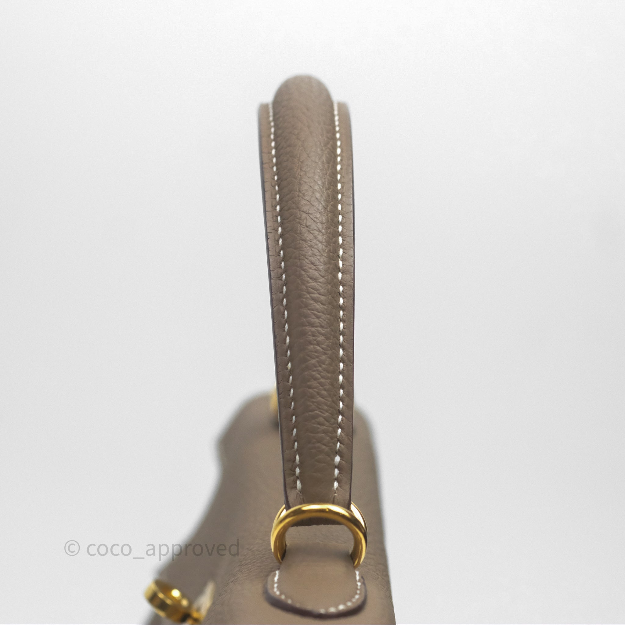 Authentic Hermès Retourne Kelly 25 Bag in Etoupe Togo Leather with Gold Hardware - Luxury Handbag for Women | Perfect for Work, Travel & Special Occasions