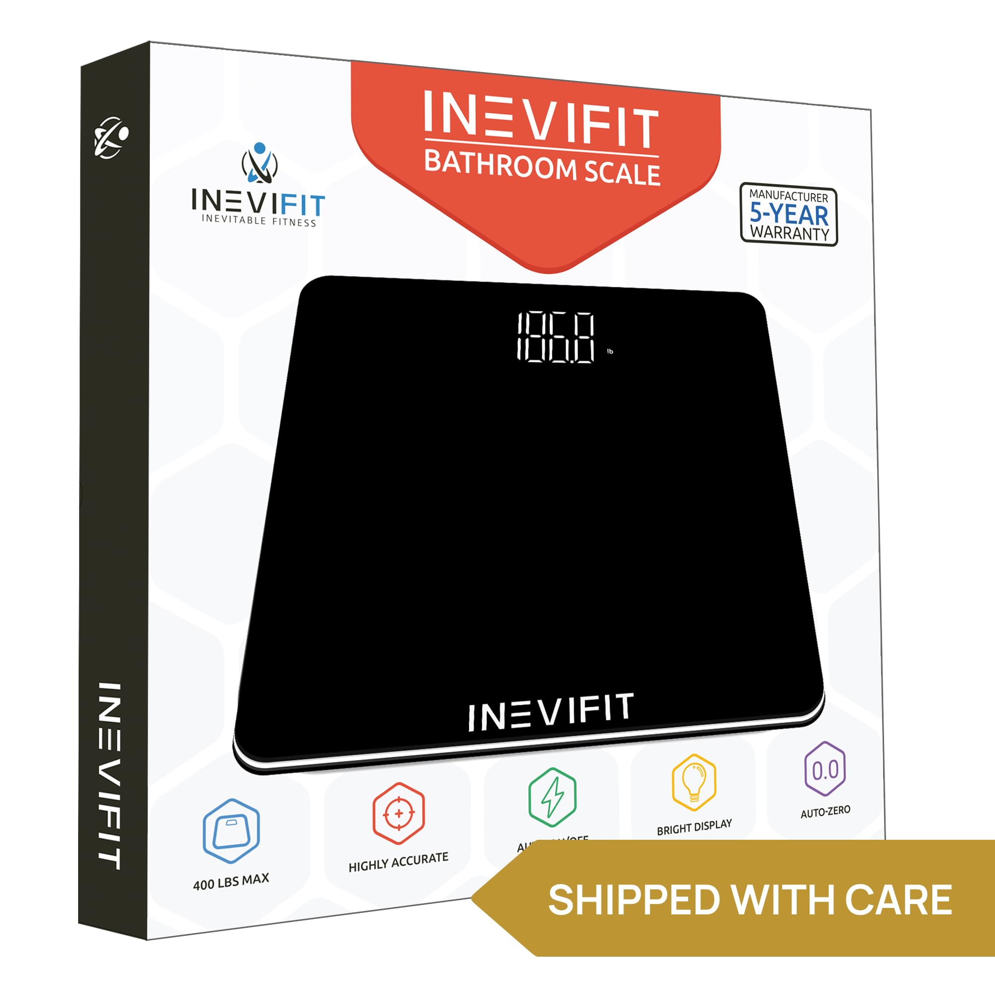 INEVIFIT Digital Bathroom & Kitchen Scale Bundle - Smart Body Composition & Nutrition Tracking with BMI, Weight, Fat - Includes Batteries - Perfect for Home Fitness & Healthy Cooking