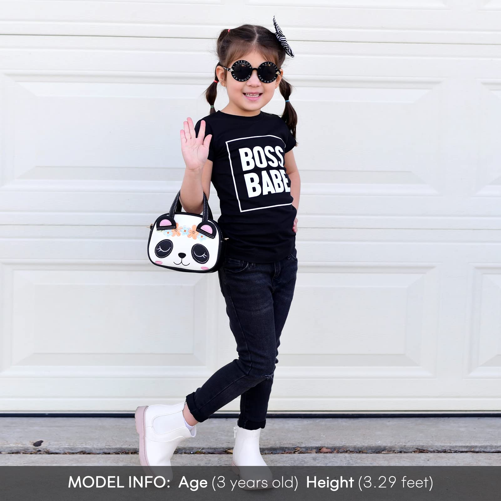 Mibasies Panda Purse for Little Girls - Cute Toddler Handbag for Kids Age 3-8 | Perfect for Dress-Up, Birthday Gifts & Pretend Play