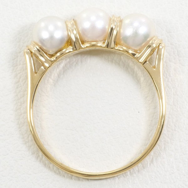 18K Yellow Gold Pearl Ring for Women - Elegant Pearl Jewelry for Engagement, Wedding & Special Occasions