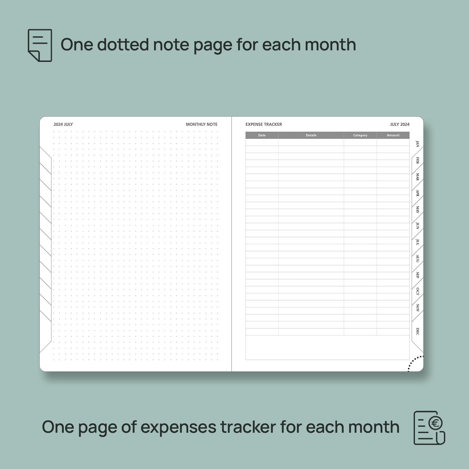 **POPRUN 2024-2025 Monthly Planner (8.5