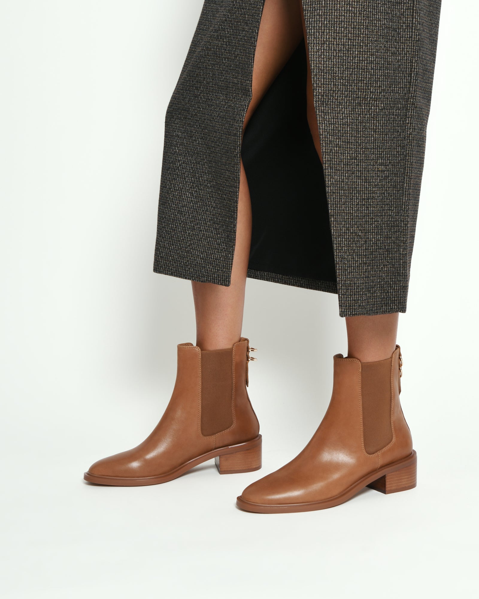 MONA FLAT ANKLE BOOTS - Genuine Leather in True Tan | Comfortable Women's Casual Shoes for Everyday Wear, Office & Date Night Outfits