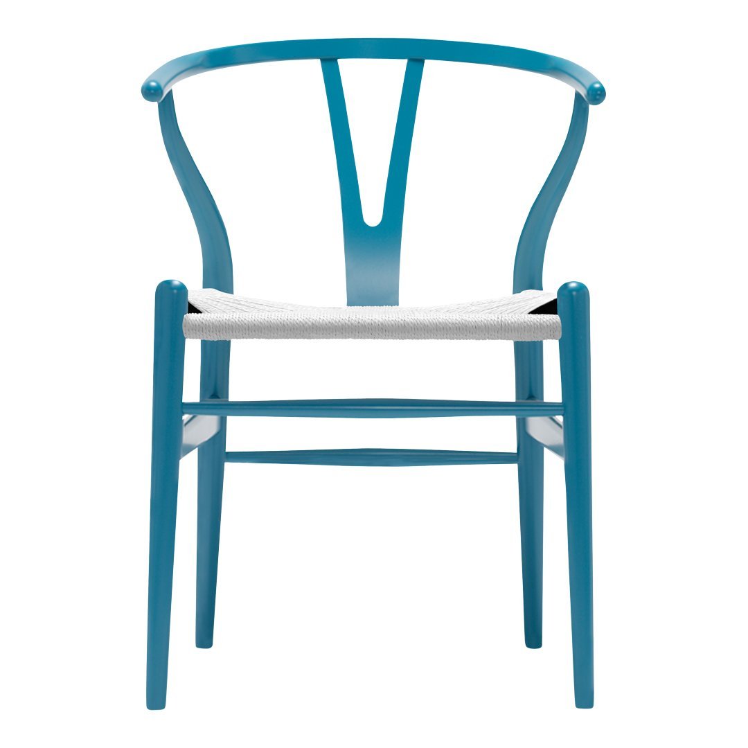 CH24 Wishbone Chair by Hans J. Wegner - Modern Scandinavian Dining Chair in Soft Colors - Perfect for Dining Rooms, Kitchens, and Home Offices