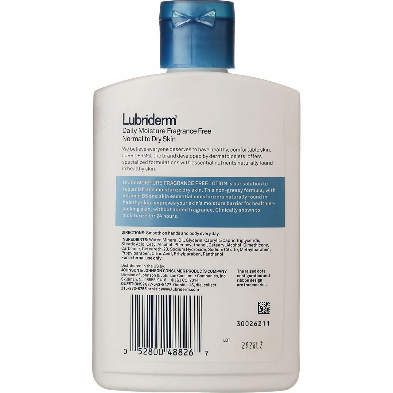 Lubriderm Fragrance Free Daily Moisture Lotion - 6 oz (Pack of 11) | Hydrating Body Lotion for Dry Skin Care - Perfect for Daily Use, After Shower & Winter Skin Protection