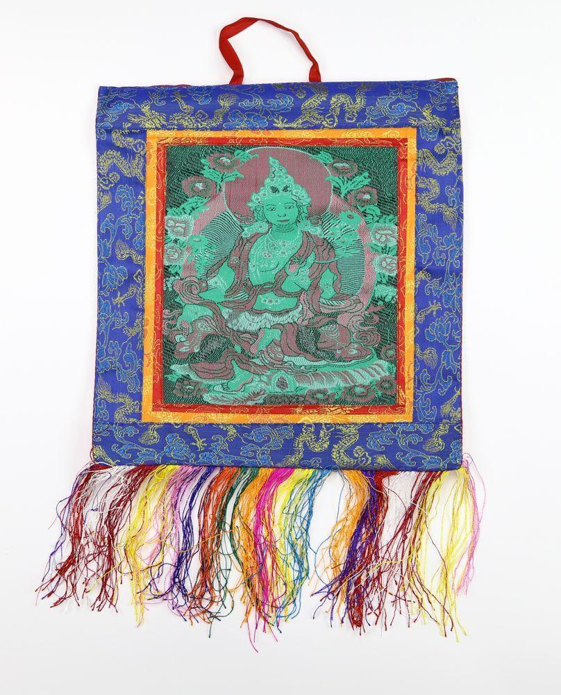 Green Tara Wall Hanging - Tibetan Buddhist Decor for Meditation Room, Yoga Studio & Spiritual Space