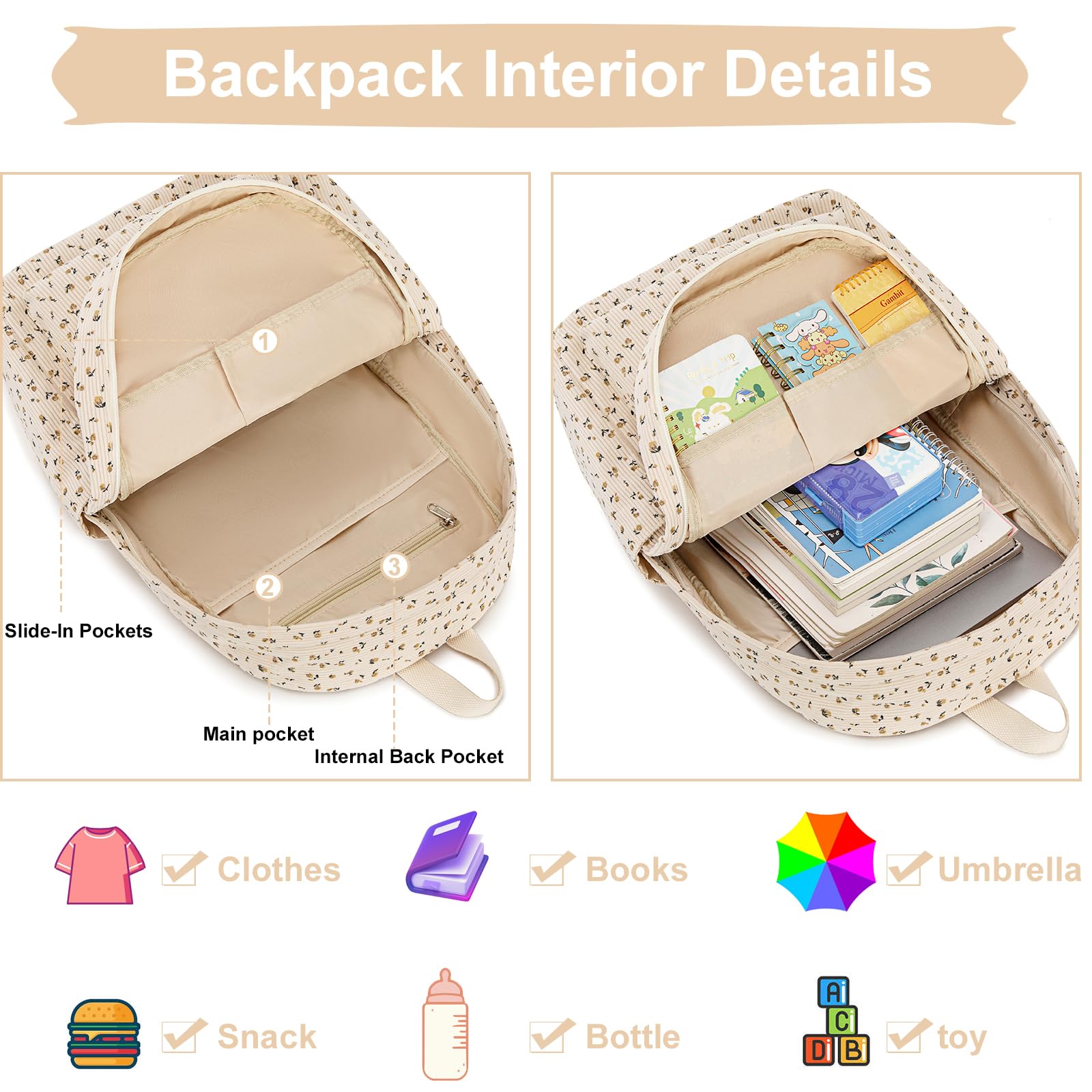 LOIDOU Lightweight Backpack for School - Stylish Bookbag for Teen Girls & Boys, Durable Daypack for Middle School & College Students - Perfect for Class, Travel & Everyday Use