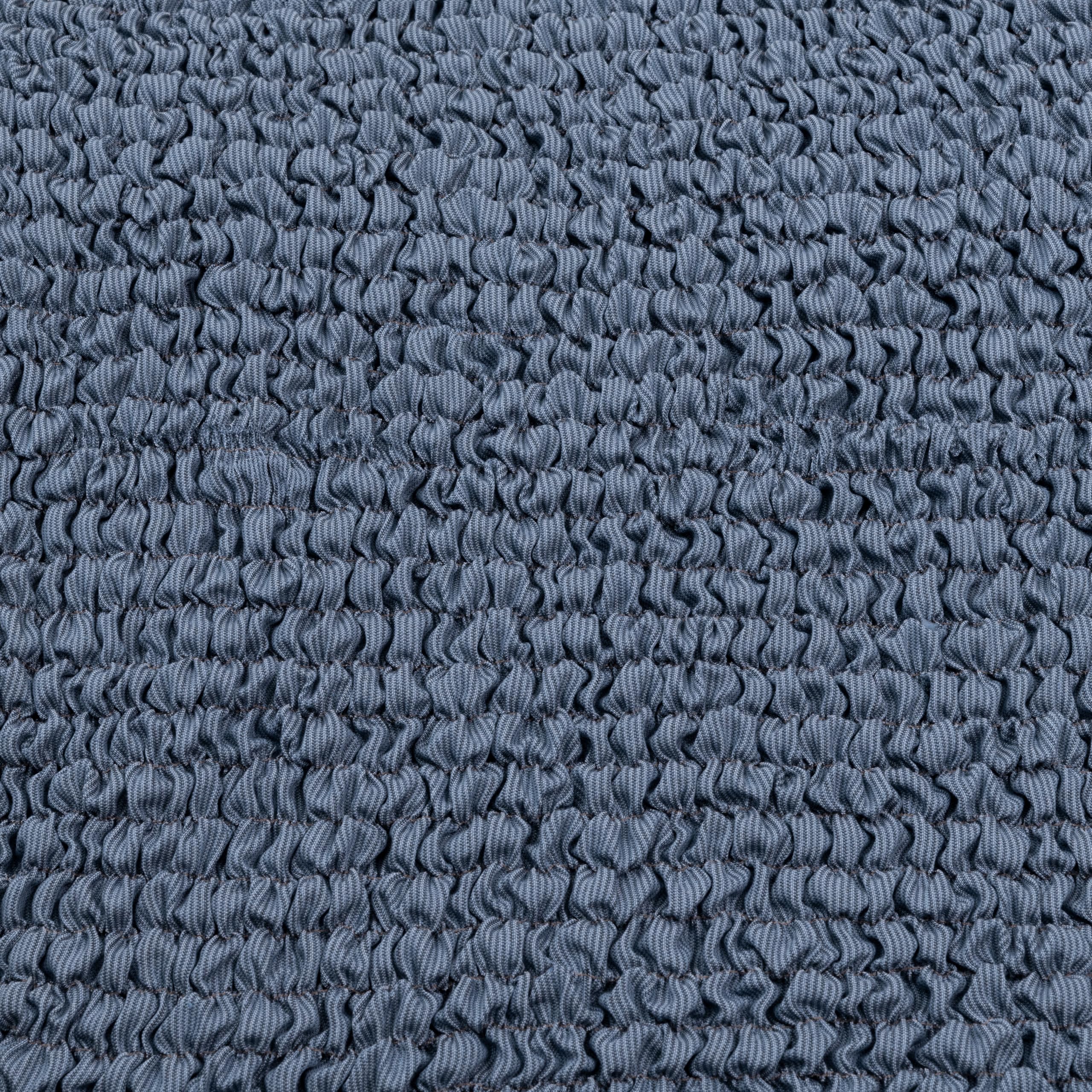 Stretch Sofa Slipcover - Washable Couch Cover with Soft Polyester Fabric - 1-Piece Form Fit Protector for Pets (Mille Righe Collection, Blue) - Perfect for Living Room, Family Room & Pet-Friendly Homes