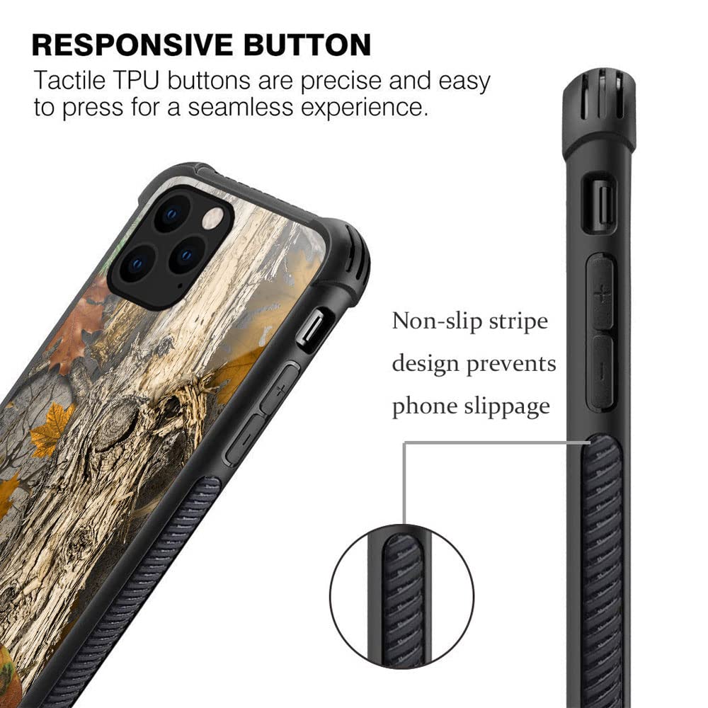 Premium iPhone 13 Pro Max Case with Camouflage Tree Leaf Design - Shockproof TPU Bumper Cover with Anti-Scratch Protection & Reinforced Corners for Men and Women - Perfect for Outdoor Adventures, Travel, and Daily Use