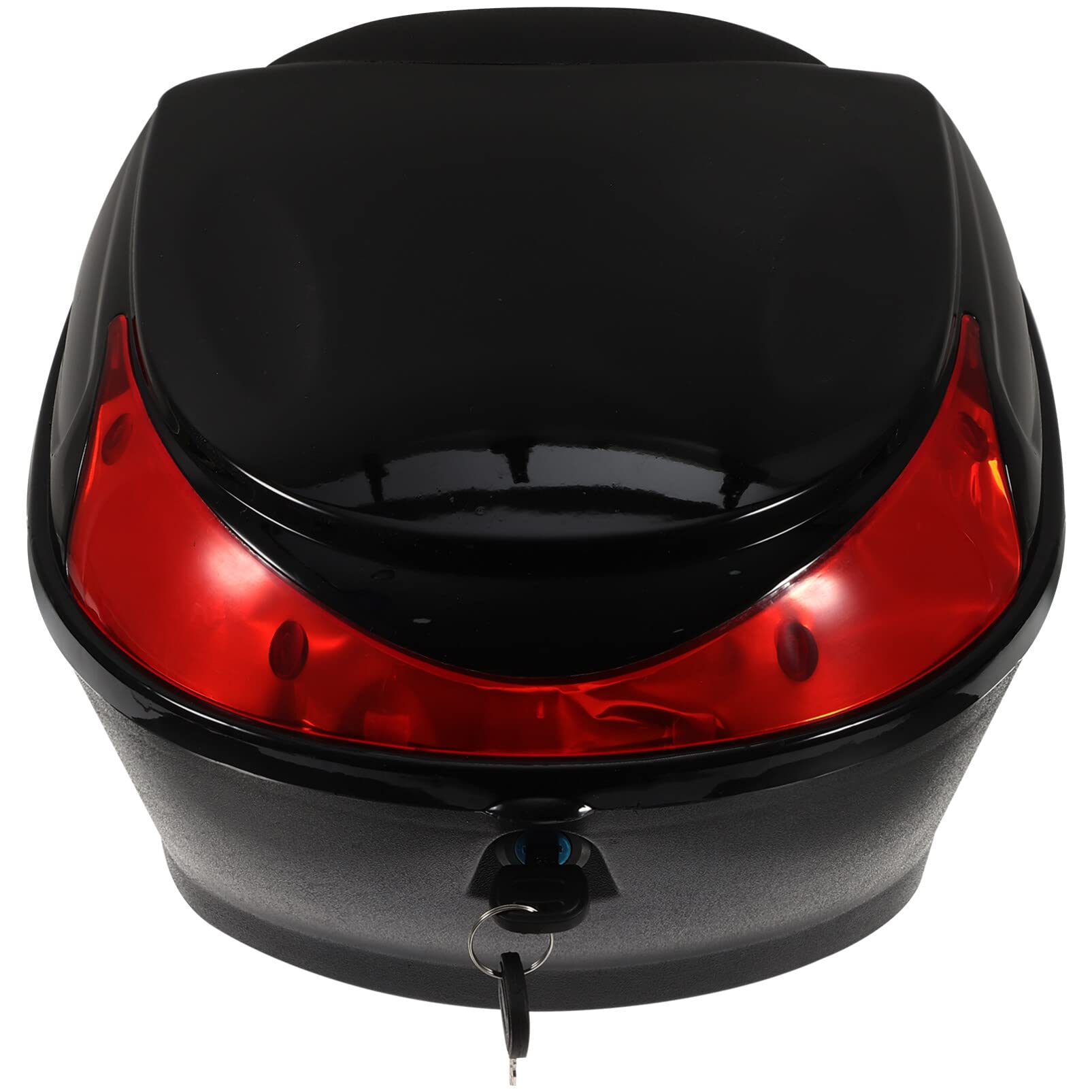 SUPVOX Black Motorcycle Top Case - 56L Lockable Storage Trunk for Scooters & Motorcycles | Waterproof Luggage Carrier for Helmets, Gear & Accessories | Perfect for Commuting, Travel & Road Trips