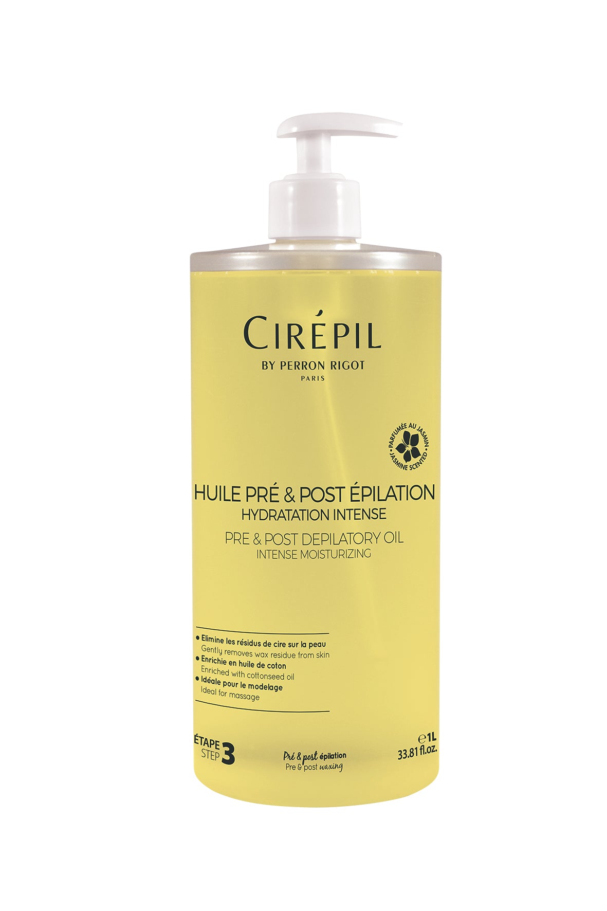 Cirepil Jasmine Pre & Post Depilatory Oil - Soothing Hair Removal Treatment for Smooth Skin - Perfect for Waxing, Sugaring & Epilation