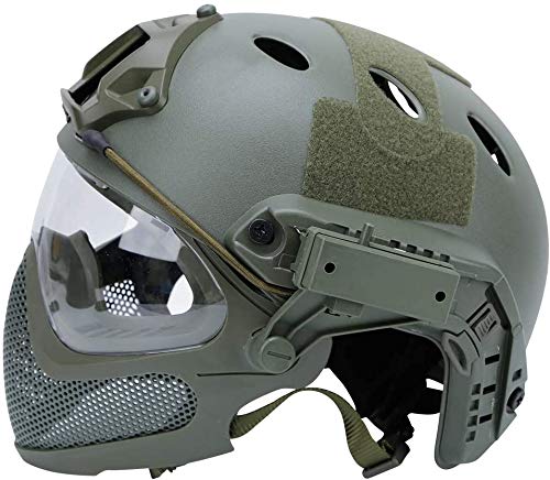 Tactical Airsoft Fast Helmet F22 - Full Face Protective Military Helmet with Detachable Mask & Goggles for Airsoft, Paintball, and Outdoor Combat Training