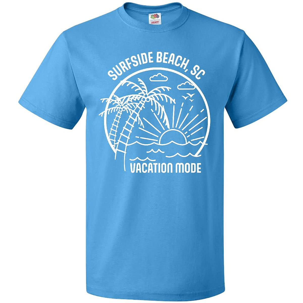 Inktastic Summer Vacation Mode Surfside Beach South Carolina T-Shirt - Comfortable Graphic Tee for Beach Lovers, Travel Enthusiasts & Casual Wear