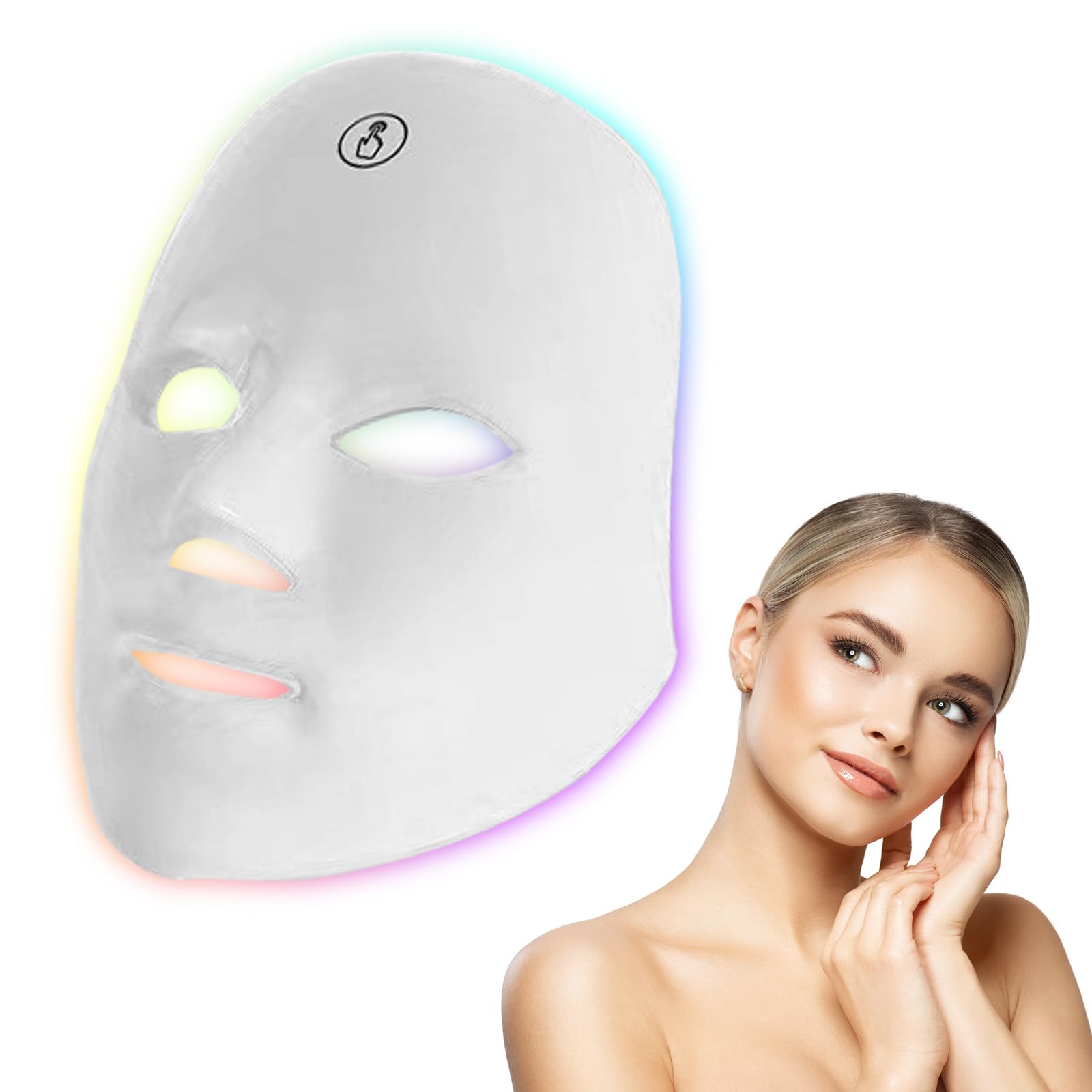 7-in-1 LED Red Light Therapy Mask for Face - Portable Skin Care Device with Adjustable Colors | Anti-Aging, Acne Treatment & Skin Rejuvenation | Perfect for Home Spa & Beauty Routine