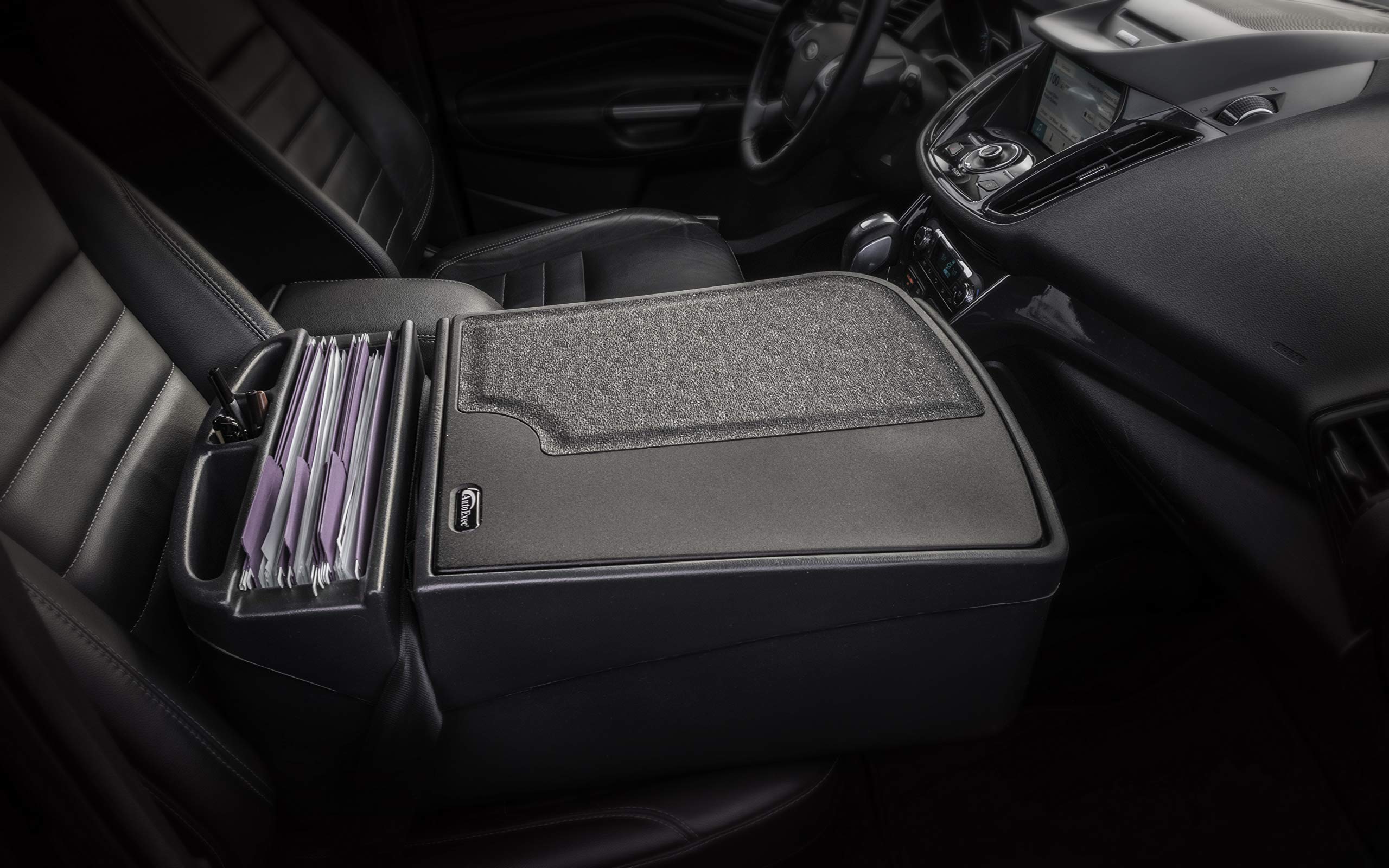 AutoExec AUE12004 Efficiency GripMaster Car Desk - Black Finish - Portable Laptop Workstation for Professionals on the Go