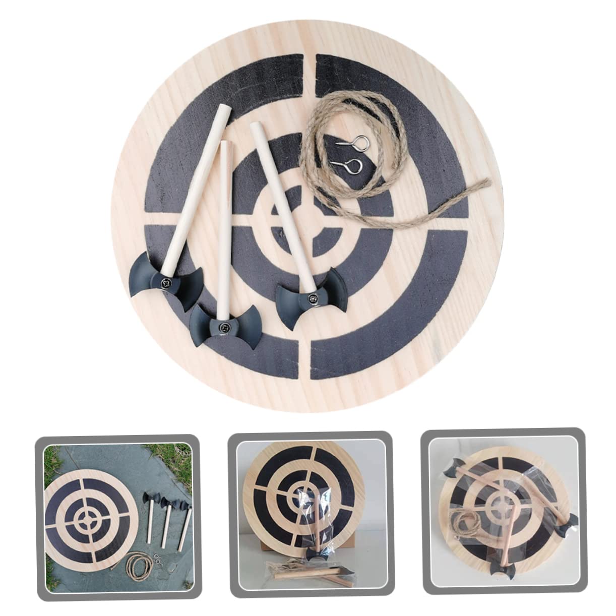 Holibanna Wooden Dart Board Set - Classic Home Decor & Indoor Game for Kids & Adults - Perfect for Living Room, Game Room, or Man Cave Wall Decor