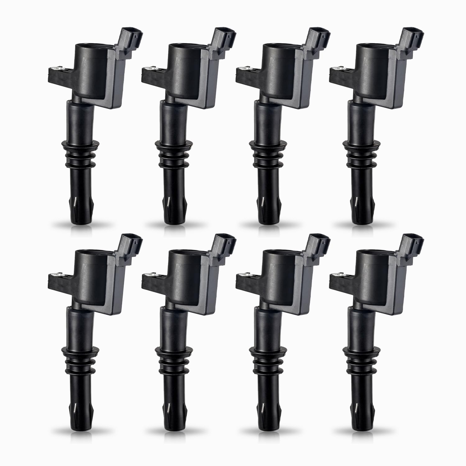 8 Pack ENA Straight Boot Ignition Coil Set - Compatible with Ford F-150, Lincoln Expedition, Explorer, Super Duty, Mustang 4.6L 5.4L 6.8L V8 Engines - Replacement for DG511 C1541 FD508 - Perfect for Engine Tune-ups & Performance Upgrades