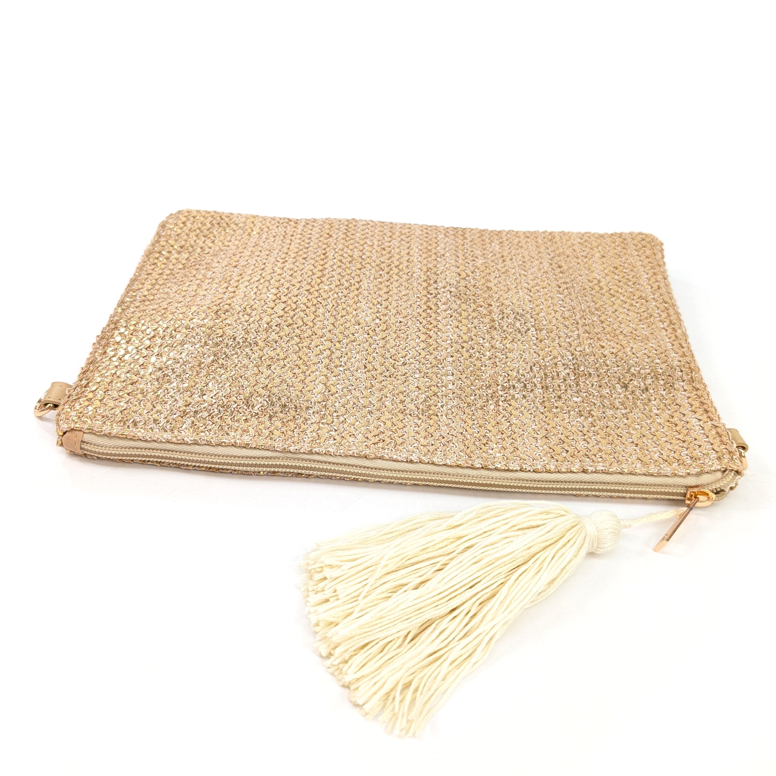 Elegant Gold Tassel Clutch Bag for Women - Perfect for Evening Parties, Weddings & Special Occasions