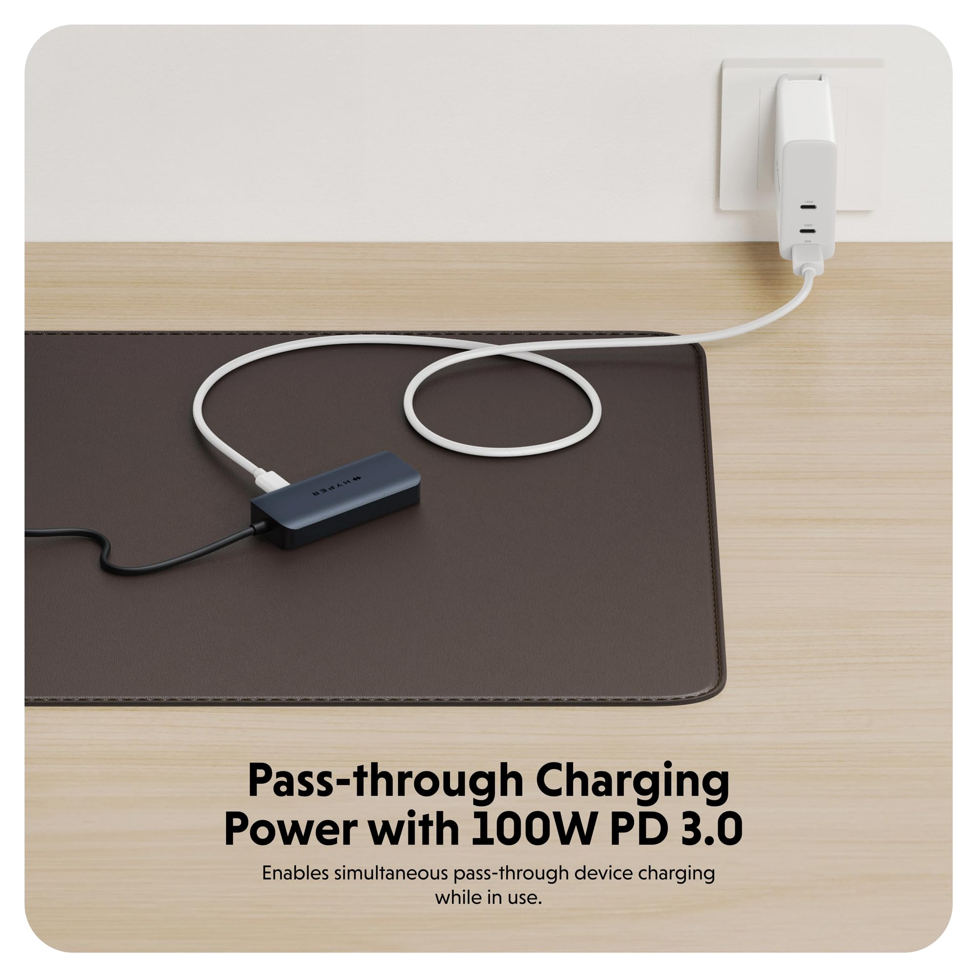 HyperDrive Next 4-Port USB C Hub for MacBook, Windows PC & Chromebook - 4K 60Hz HDMI, 2x USB-A 3.0, 10Gbps USB-C Data Port, 100W Power Delivery - Perfect for Home Office, Remote Work & Multi-Monitor Setup