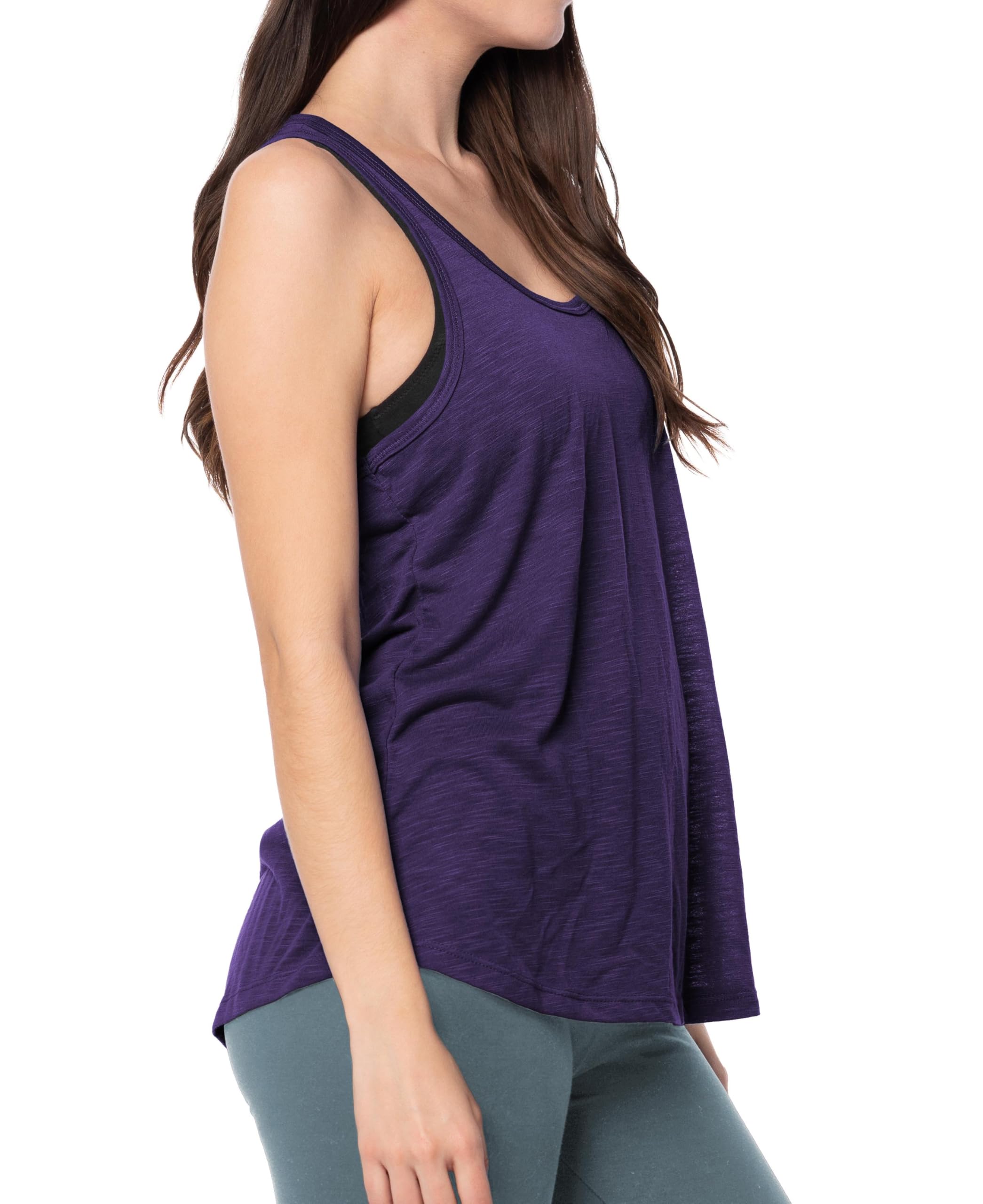 5 Pack Women's Flowy Burnout Racerback Tank Tops - Breathable Workout Shirts for Yoga, Gym & Running - Comfortable Casual Summer Tops for Women