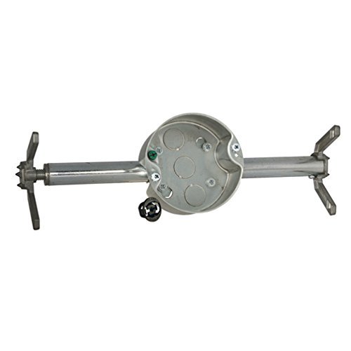 Hubbell Raco 936 4-Inch Gray Ceiling Fan Electrical Box with Support - Heavy Duty Metal Junction Box for Ceiling Fan Installation (Pack of 4) - Perfect for Home, Office, and Commercial Building Wiring Projects