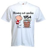 Vintage 1955 60th Birthday T-Shirt for Men - Funny 'Blowing Out Candles Since 1955' Tribal Design - Perfect for Birthday Parties & Retro Celebrations