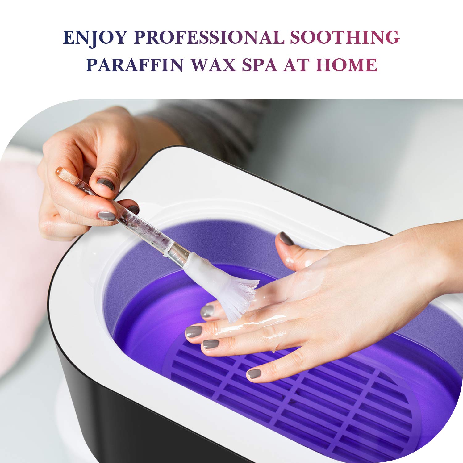 Karite 4000ml Paraffin Wax Bath Warmer Machine for Hands & Feet - Auto Timer & Keep Warm Moisturizing Therapy Kit for Arthritis Pain Relief - Perfect for Home Spa, Nail Salons & Physical Therapy
