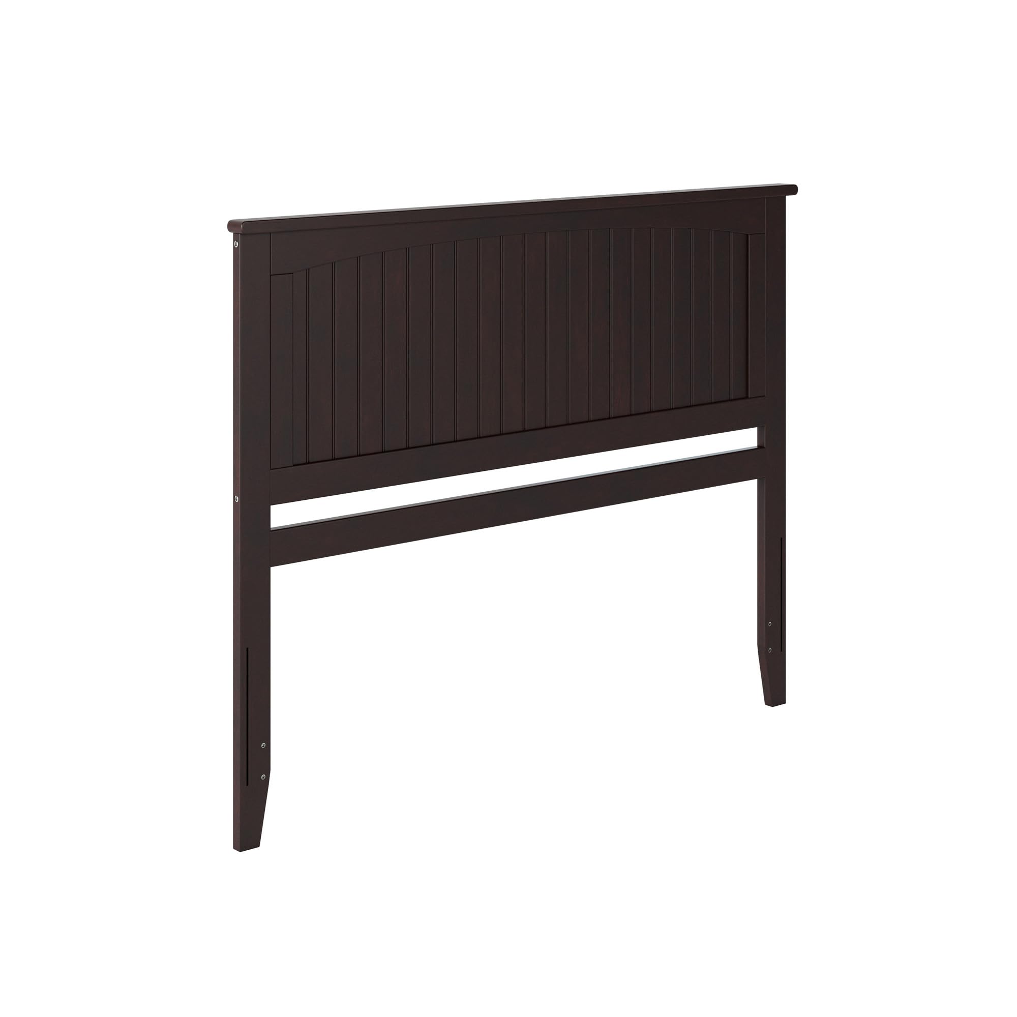 AFI Nantucket Queen Solid Wood Panel Headboard with USB Charging Ports - Espresso Brown Bed Frame for Master Bedroom & Guest Room Decor