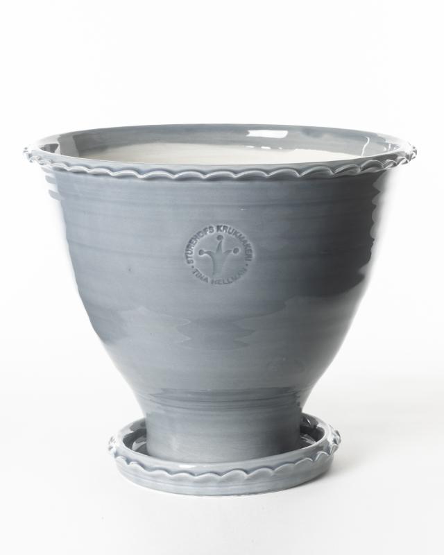 Kruka Sturehof Adelcrantz 24cm Gray Ceramic Planter - Perfect for Indoor Plants, Succulents, and Home Decor