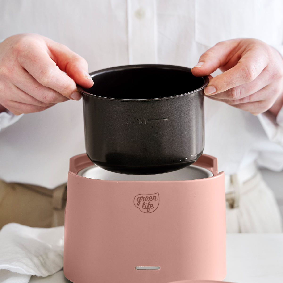 GreenLife Electric Lunch Box - Portable Heating Food Container for Office, Travel & Home | Dusty Rose | Keep Meals Warm On-The-Go