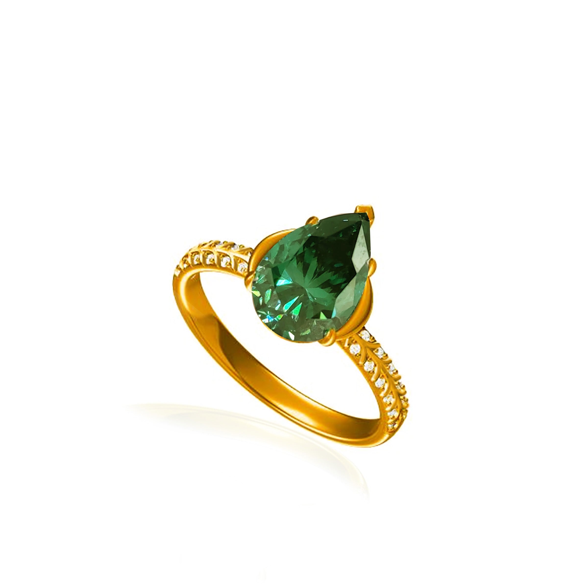 Celestial Tear Pear Cut Moissanite Ashes Ring for Women - Elegant Memorial Jewelry for Cremation Keepsake, Wedding, Anniversary & Special Occasions